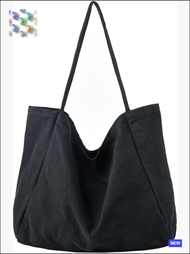 Large Canvas Hobo Shoulder Tote Bag For Work Travel Casual Messenger Purse